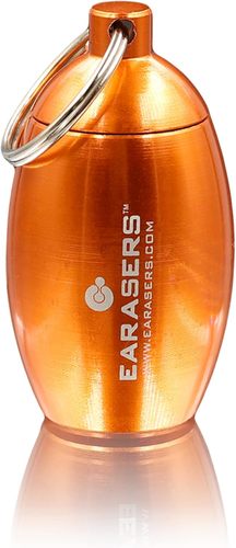 נרתיק מתכת לאטמי אוזניים בצבע כתום EARASERS
