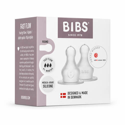 זוג פטמות סיליקון זרימה מהירה לבקבוק BIBS