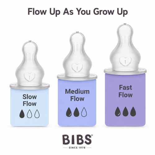 זוג פטמות סיליקון זרימה מהירה לבקבוק BIBS