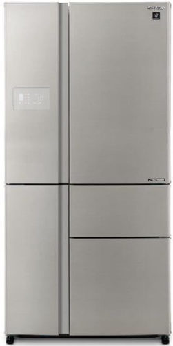 SJ-9630BS מקרר 5 דלתות עם מקפיא תחתון דלתות בגוון נירוסטה בהירה