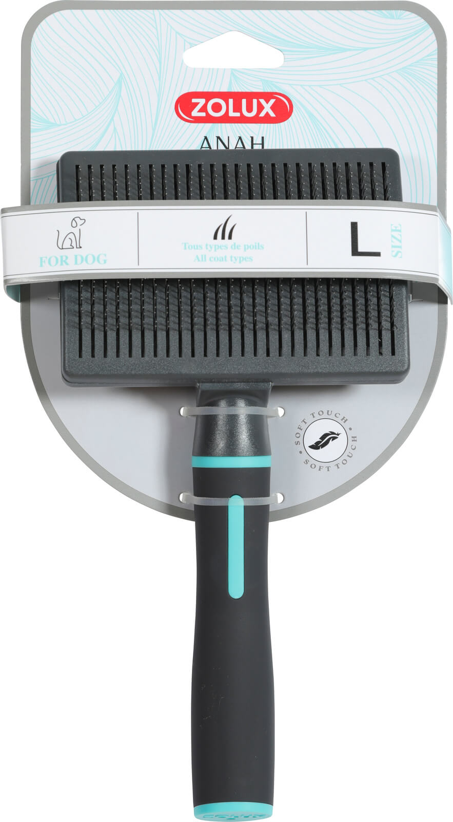 זולוקס מברשת הברשה מקצועית  ANAH SLICKER RETRACTABL LARGE