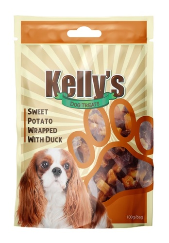 Kelly's - חטיף בטטה עטוף ברווז 100 גר' קייליז לכלב