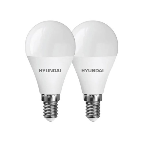 נורת לד כדור E14 8W אור צהוב HYUNDAI - מארז 2 יחידות