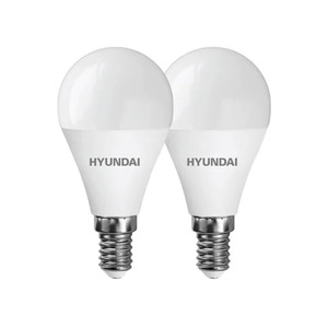 נורת לד כדור E14 8W אור צהוב HYUNDAI - מארז 2 יחידות