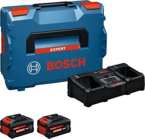 זוג סוללות EXBA18V-80 8Ah + מטען כפול מהיר + מזוודת נשיאה Bosch EXAL18V2-320