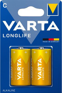 מארז 2 סוללות גודל VARTA C