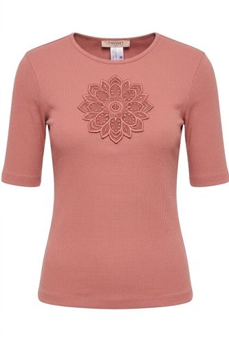 TWINSET floral-appliqué T-shirt 