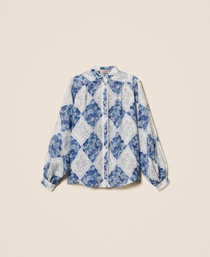 Ramie shirt with floral print