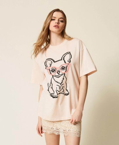 MYFO oversize T-shirt with print and embroidery