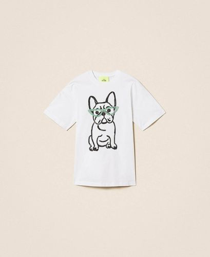 MYFO oversize T-shirt with print and embroidery