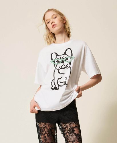 MYFO oversize T-shirt with print and embroidery