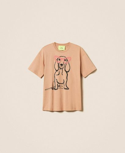MYFO oversize T-shirt with print and embroidery