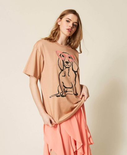 MYFO oversize T-shirt with print and embroidery