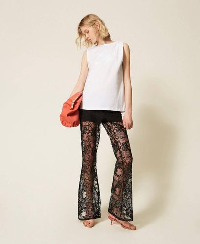 MYFO top with rose embroidery