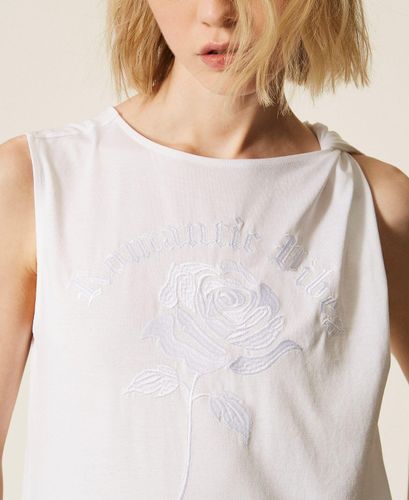 MYFO top with rose embroidery