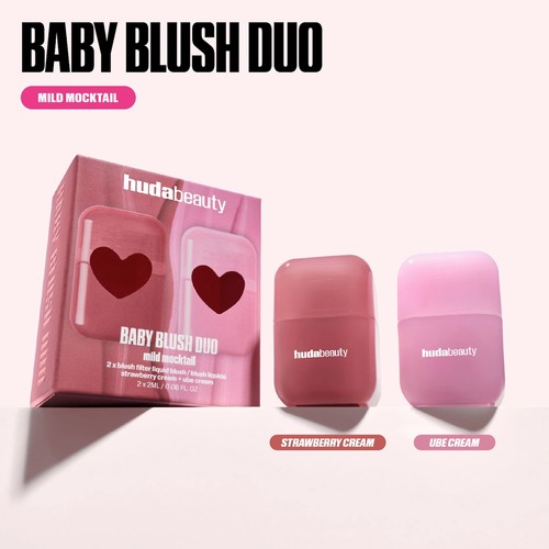 מארז 2 סמקים מיני הודה ביוטי Huda Beauty Huda Beauty Baby Blush Mild Mocktail Duo Kit