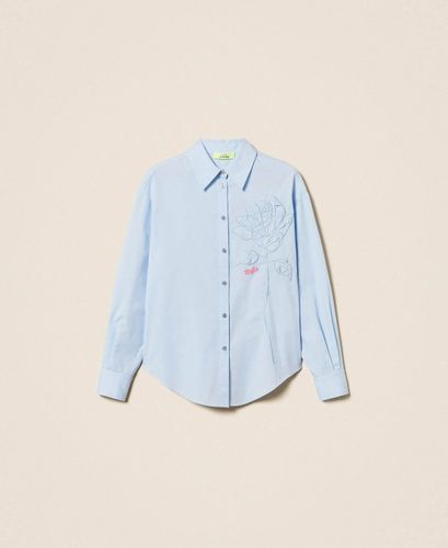 MYFO shirt with embroidered rose