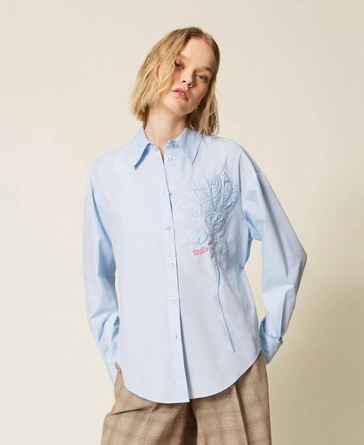 MYFO shirt with embroidered rose