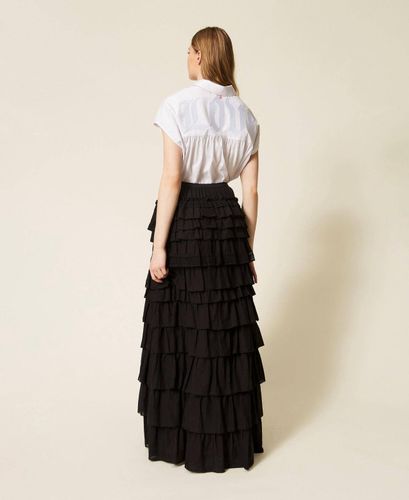 Long MYFO muslin skirt with flounces