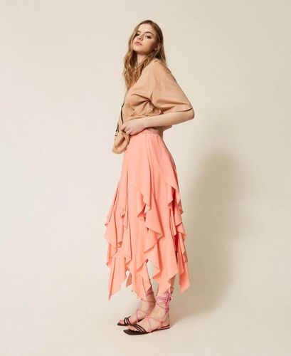MYFO crêpe de Chine long skirt