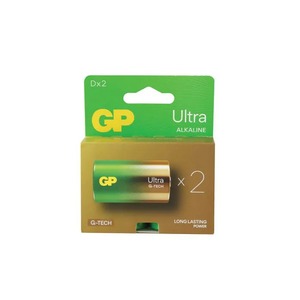 סוללה D אולטרה אלקליין GP LR20 - זוג