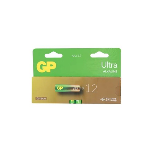 סוללות AA אולטרה אלקליין GP 1.5V - מארז 12 יחידות