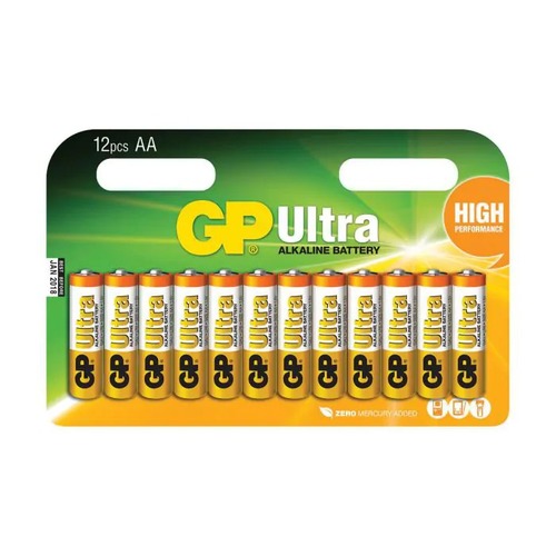 סוללות AA אולטרה אלקליין GP 1.5V - מארז 12 יחידות