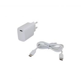 מטען קיר 20W לבן עם כבל TYPE-C