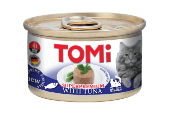 טומי Tomi - נתחי טונה לחתול - 85 גרם מבצע 10% בקניית 10 יח