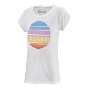 חולצת טניס בנות בבולט Exercise Message Tee Girl Babolat