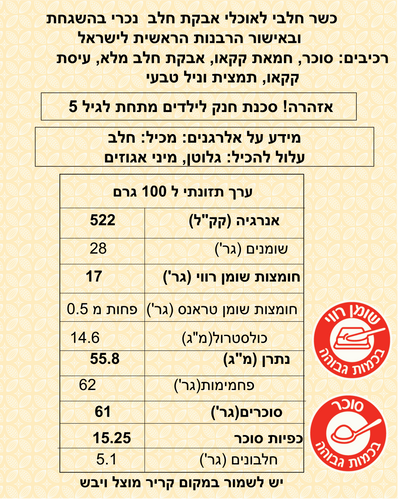 מיזרה ספליט שוקולד חלב מרובע 1 ק