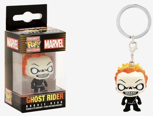 מחזיק מפתחות  ! מארוול – Ghost Rider | Marvel Pocket Pop! Keychain