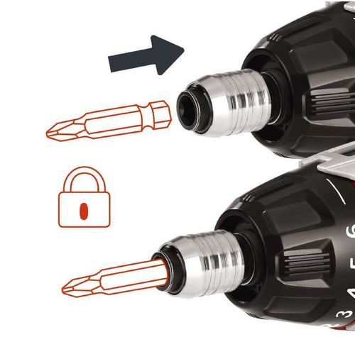 מברגון ליתיום נטען EINHELL 3.6V + ביטים 