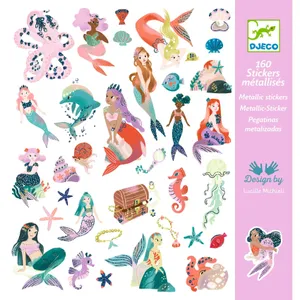 יצירה 160 מדבקות - בנות הים הנוצצות DJECO