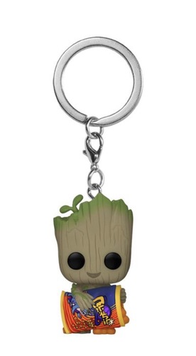 מחזיק מפתחות Pocket Pop! גרוט עם חטיף Cheese Puffs | Pocket Pop! Groot with Cheese Puffs Keychain
