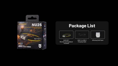 פנס ראש 400 לומנס NITECORE - NU25MCT