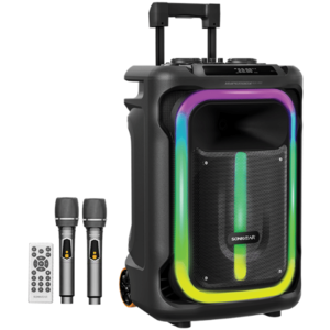 רמקול בידורית אלחוטי עם זוג מיקרופונים SonicGear HyperBox 1500 Pro