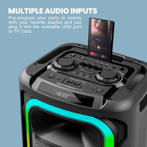 רמקול בידורית אלחוטי עם זוג מיקרופונים SonicGear HyperBox 1500 Pro