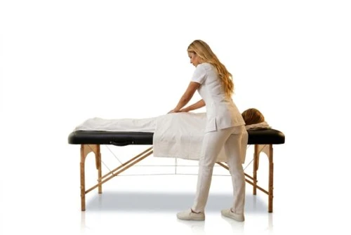 שולחן עיסוי 2 חלקים אלומיניום 185×70 ס”מ | Medics Care MC-125