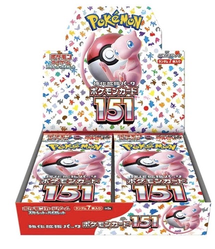 קופסת בוסטרים יפנית Pokémon Card 151 | Game Card TCG Japanese Booster Box
