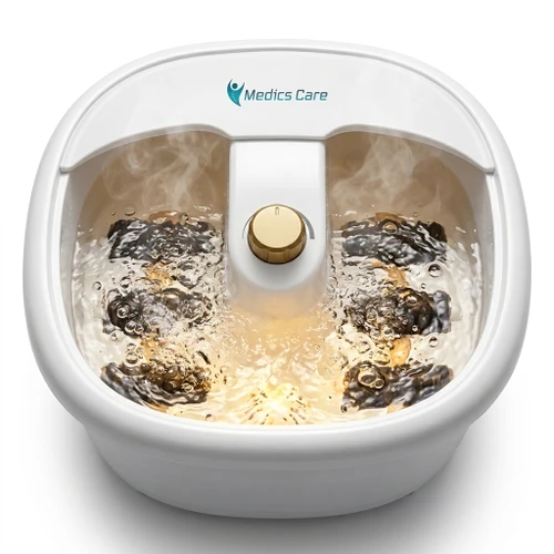 אמבט עיסוי SPA לרגליים Medics Care MC-685 | חימום PTC + אור אדום + ויברציה + 6 גלילי עיסוי 