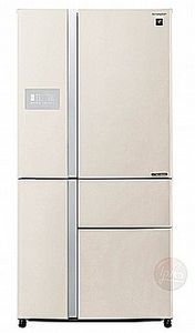SJ-9630BG מקרר 5 דלתות עם מקפיא תחתון דלתות בגוון בז