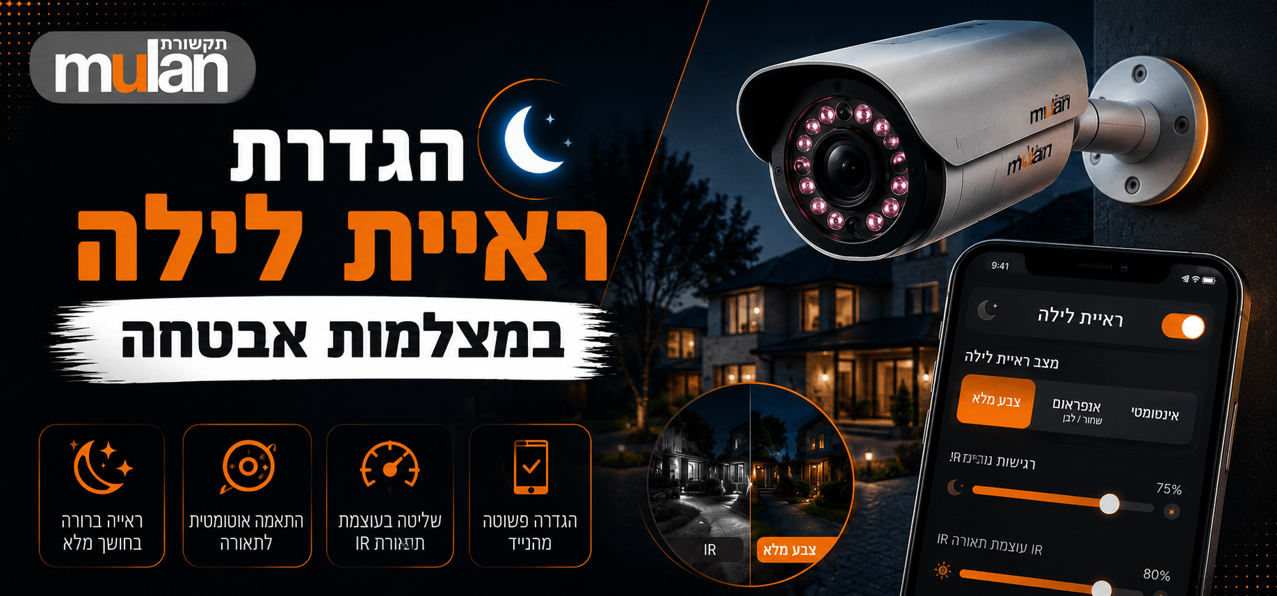 הגדרת ראיית לילה במצלמות אבטחה: איך זה עובד ולמה זה משנה לכם