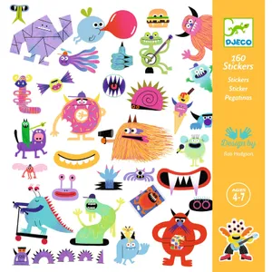 יצירה 160 מדבקות - מפלצות DJECO