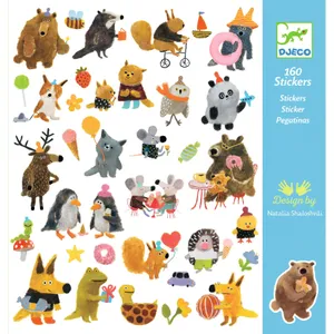 יצירה 160 מדבקות - חברים פרוותיים DJECO