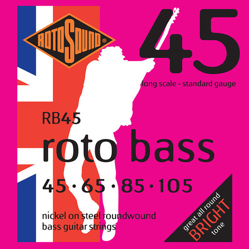 סט מיתרים ניקל לבס ROTOSOUND RB45 0.45
