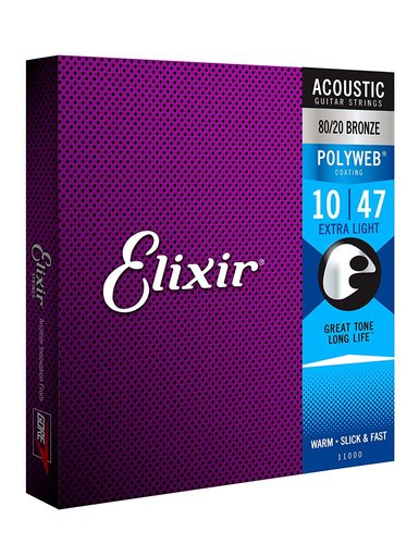 סט מיתרים לאקוסטית 11000 ELIXIR POLYWEB 10-47