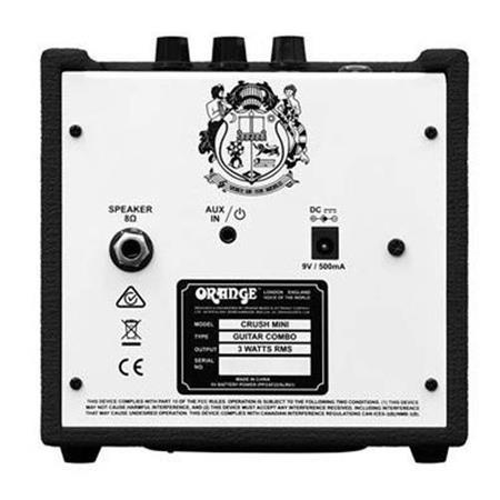 מגבר מיני לגיטרה שחור ORANGE CRUSH-MINI-BK AMP 3WATT