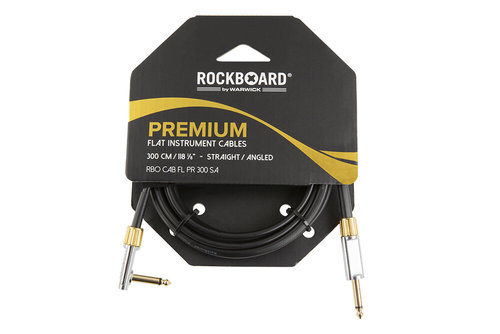 כבל 3 מטר PL-PL לגיטרה פלג זוית RockBoard RBO CAB FL PR 300 SA Premium