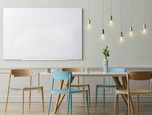 לוח זכוכית מחיק מגנטי לבן - התקנה נסתרת 150*100